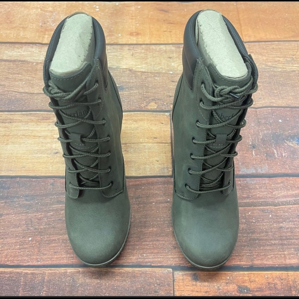 🆕 Timberland Women's Tillston Olive Nubuck Leather Boots A2BCE ( olive color) - Picture 2 of 5